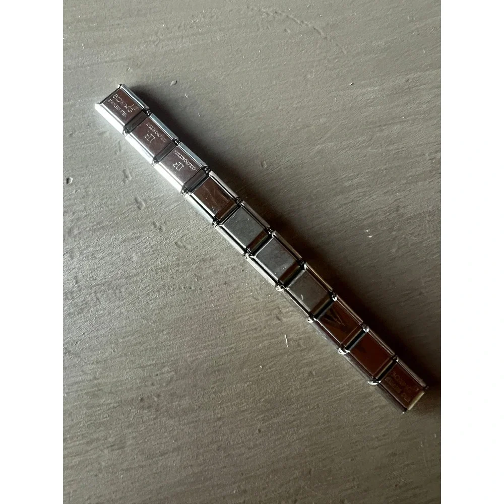 Boxing IF Composition Italian Charm Bracelet 3.5in Stainless Steel 10 Link